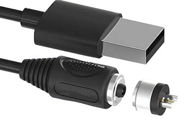 Auksuota vyriška-moteriška Pogo Pin jungtis