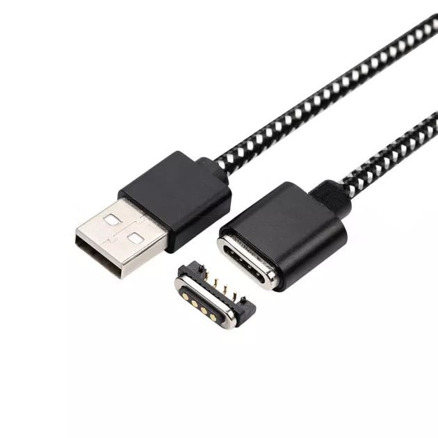 4Pin USB magnetinis pogo kaiščio įkrovimo kabelis