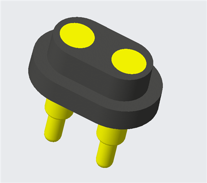 2 kontaktų vandeniui atspari PogoPin jungtis