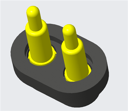 Vandeniui atspari vyriška ir moteriška Pogo kaiščio jungtis