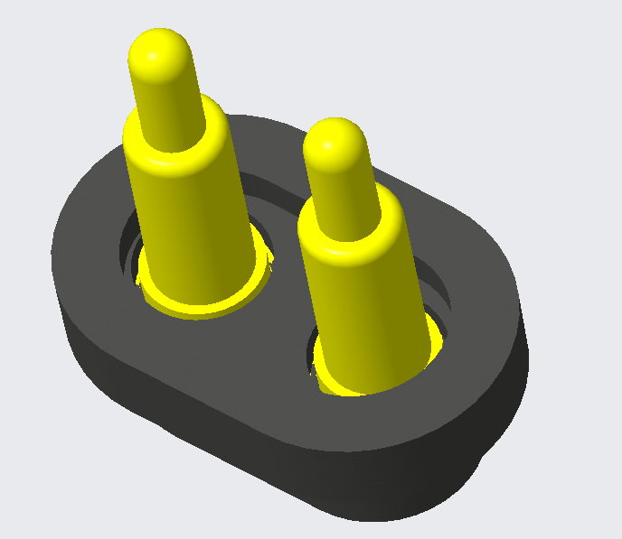 Vandeniui atspari vyriška ir moteriška Pogo kaiščio jungtis